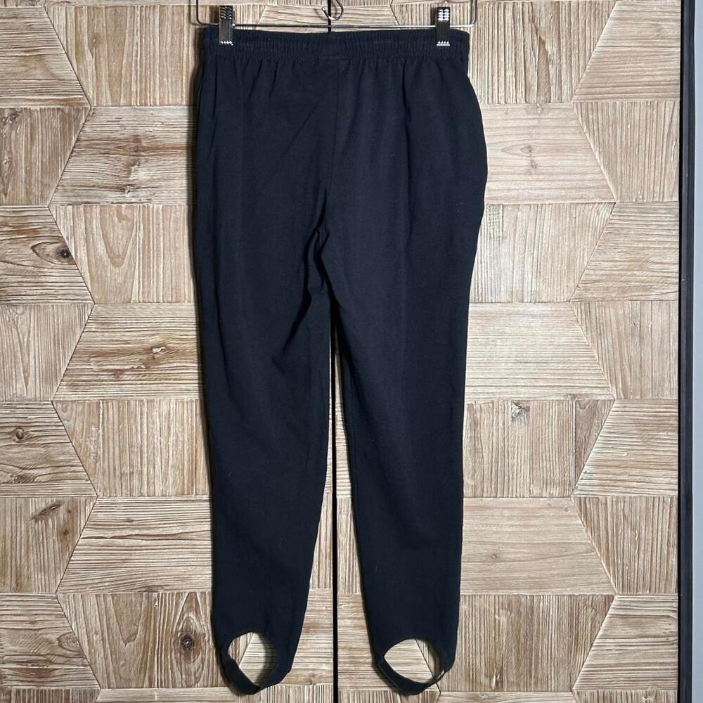 L.L. Bean Vintage Womens Black Stirrup Leggings Size P4 Retro 80s - Picture 3 of 4